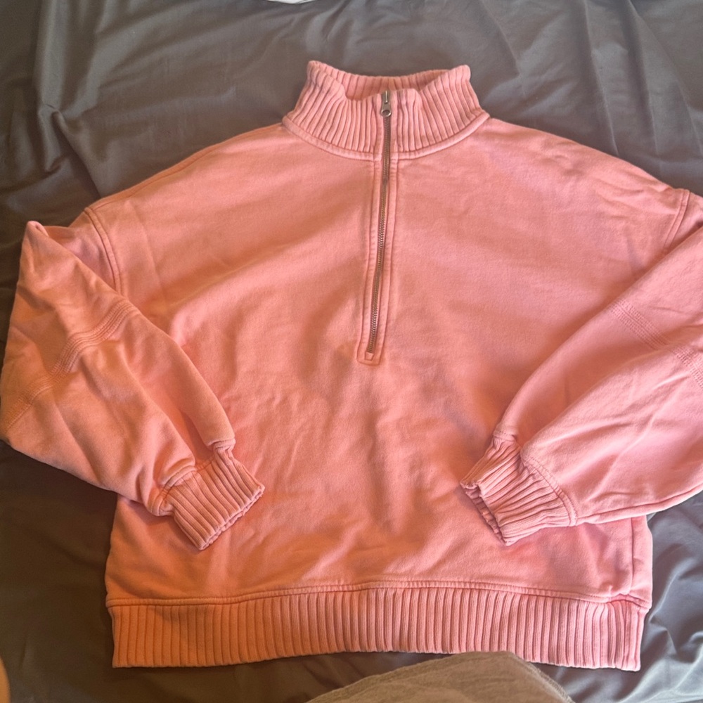 Aerie Coral Cowl Neck Sweater